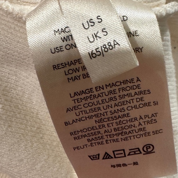 Anthropologie Annette Waffle Thermal Knit
Contrast Sleeve Top in Ivory Small - Picture 15 of 16